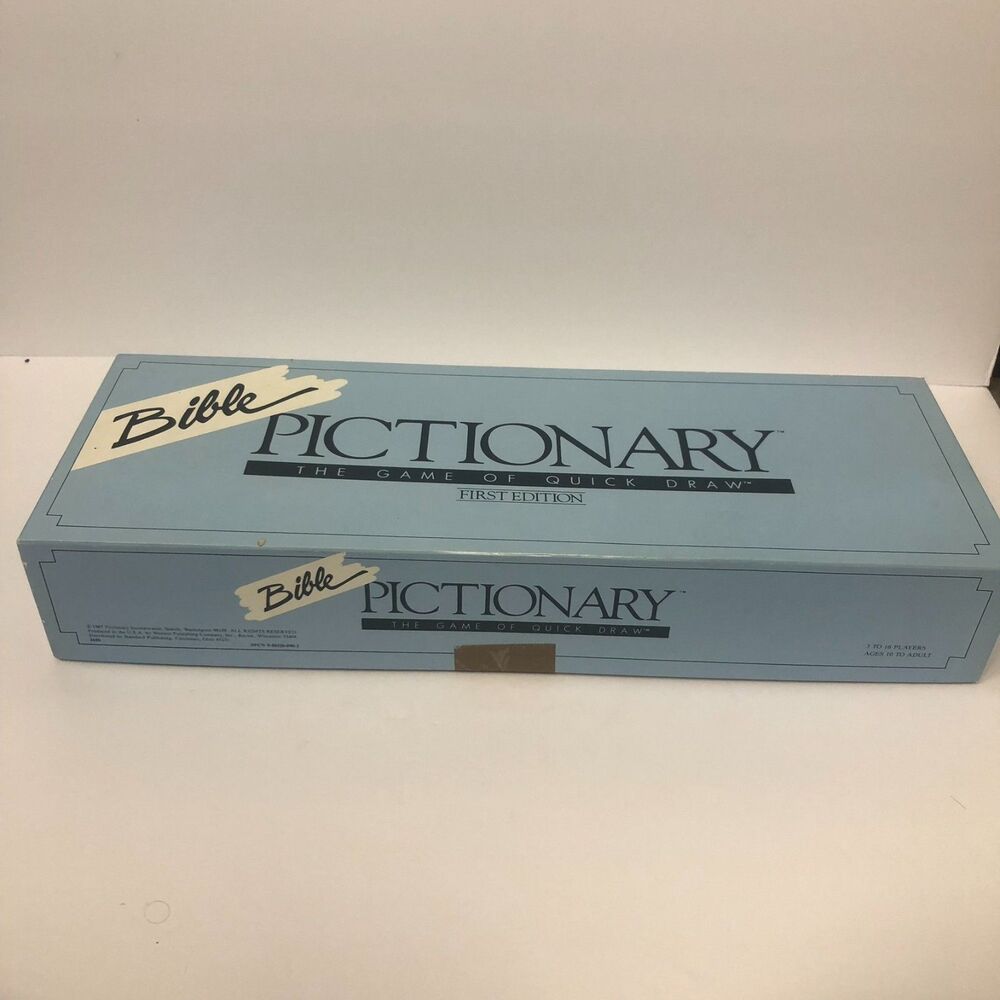 Vintage 1987 Bible Pictionary 1st Edition Board Game Quick Draw COMPLETE